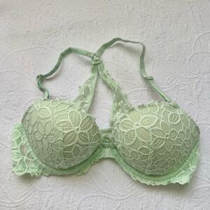 PINK Victoria's Secret Mint Lace Bra NWOT size 36 C